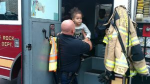 children see inside a fire truck