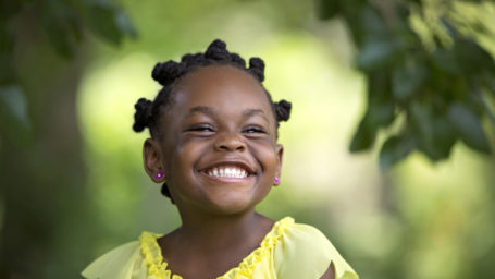African American child smiling.